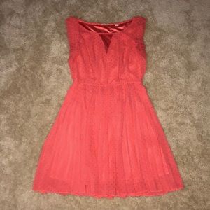 Coral Polka Dot Dress